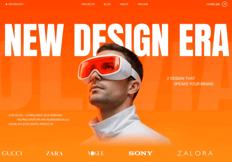 Modern web design concept